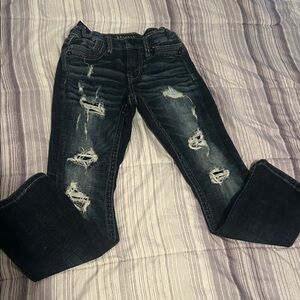 Distressed Dark Blue Boys Buckle Salvage Jeans size 8R